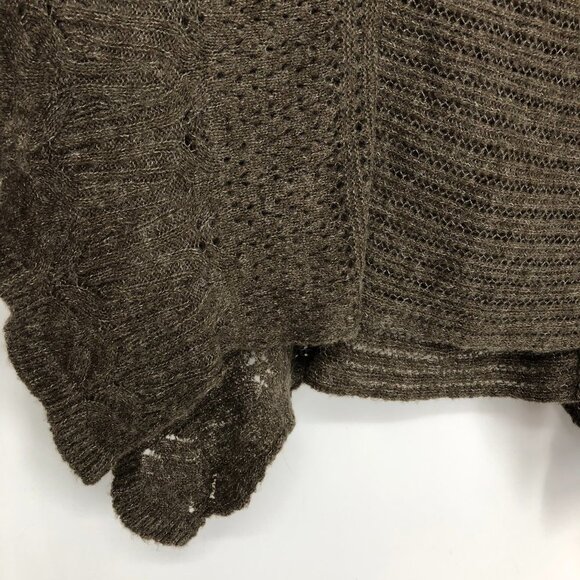 Free People Snow Nymph Loose Sweater Poncho Taupe Size XS - Picture 13 of 16